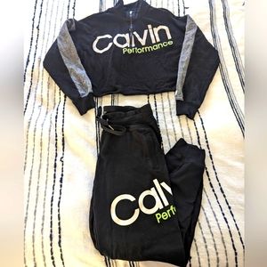 Calvin Klein Performance Cropped Sweat Set